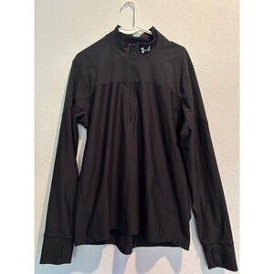 UA Under Armour MENS XL Qualifier ½ Zip 1326595 Black Thumbhole Fitted